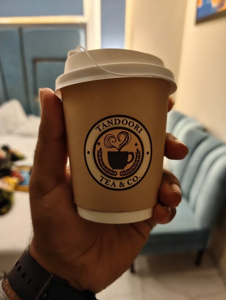 Tandoori Tea & Co takeaway cup